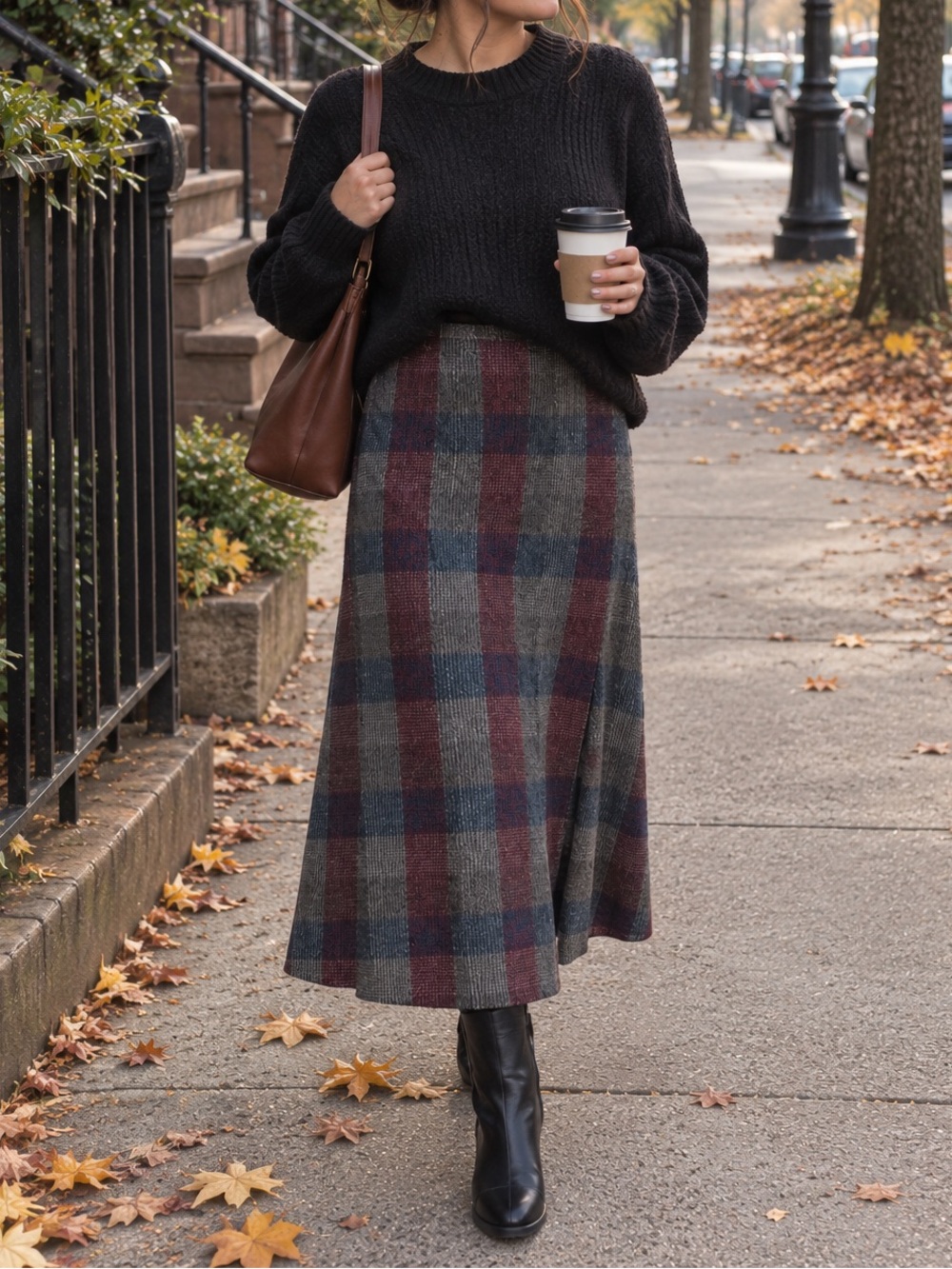 Vintage wool blend skirt